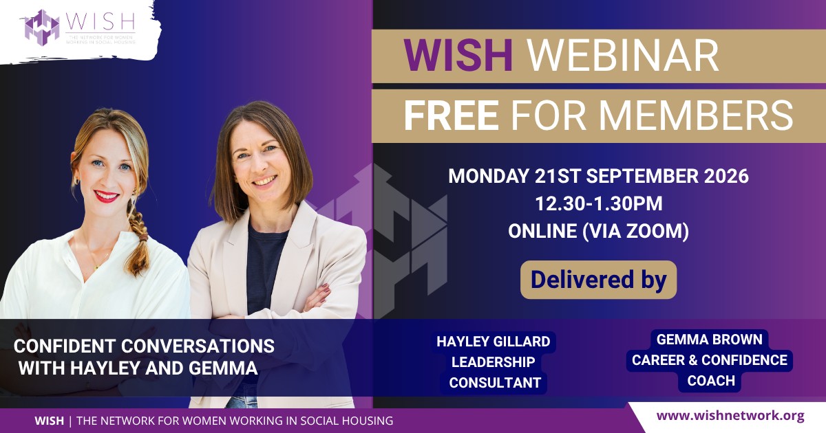 WISH Webinar FREE For WISH Members: Confident Conversations (Hayley and Gemma)