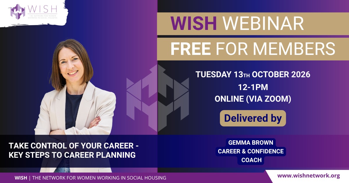 WISH Webinar FREE for WISH Members: Take Control of Your Career - Key Steps to Career Planning (Gemma)
